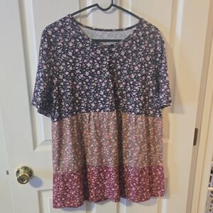Floral Patterned Women's Top
